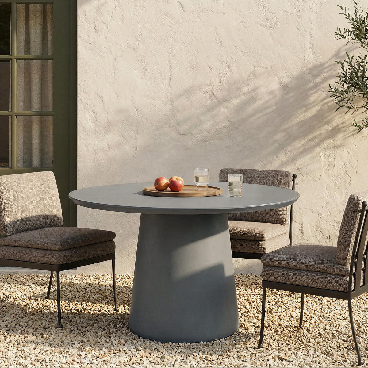 ESSTISCH RIO Mittel aus Beton 122x122x75 - Grau, Naturmaterialien (122/122/75cm) - Elementi