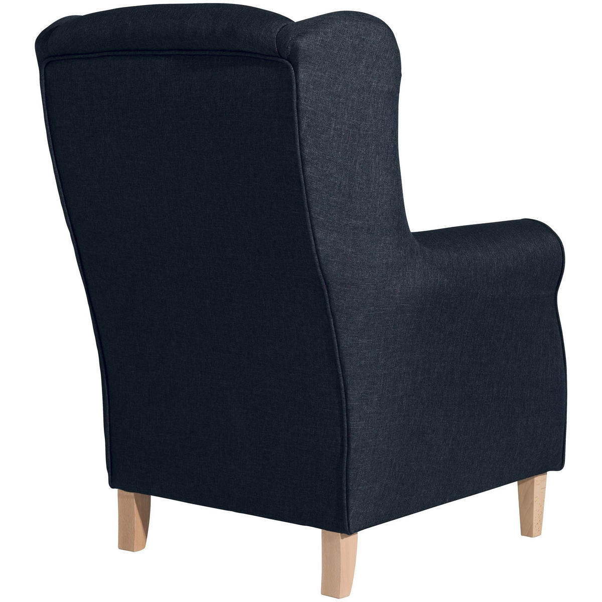 OHRENSESSEL Karlen Bezug Flachgewebe Buche natur / blau - Blau/Buchefarben, Kunststoff (86/103/77cm) - 58aufmkessel