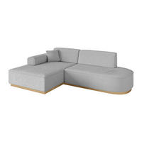 ECKSOFA Ottomane Links IREA-L1-v2 - 232x165x80 cm Hellgrau - Hellgrau, Holzwerkstoff/Textil (232/165cm) - ALTDECOR
