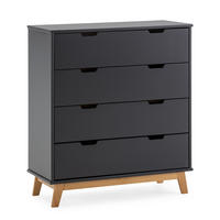 KOMMODE 80/89/35 Miranda Anthrazit - Anthrazit, Holz (80/89/35cm)