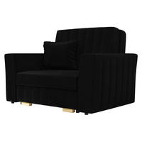SCHLAFSOFA Viva Glam I - Schwarz/Naturfarben, Holz/Kunststoff (115/85/98cm) - MIRJAN24