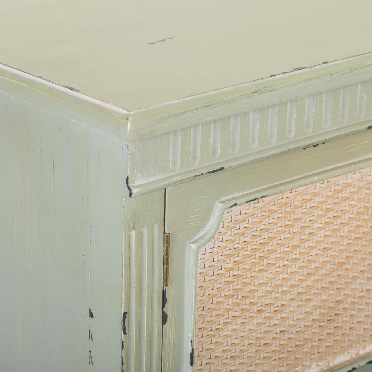 KOMMODE aus Holz, Grün, 82x36x90 cm - Grün, Holzwerkstoff (82/36/90cm) - Wanderlust