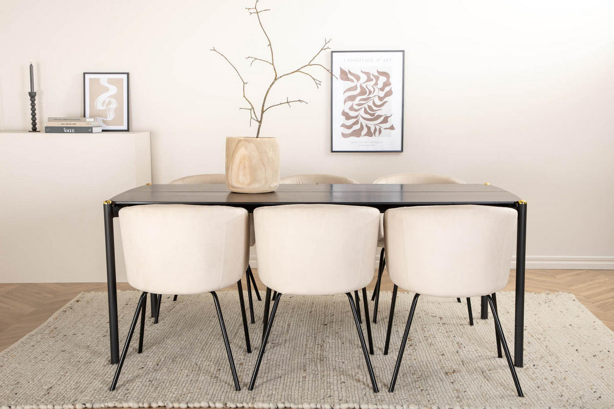TISCHGRUPPE Beige - Beige, Holzwerkstoff (90/75/190cm) - ebuy24