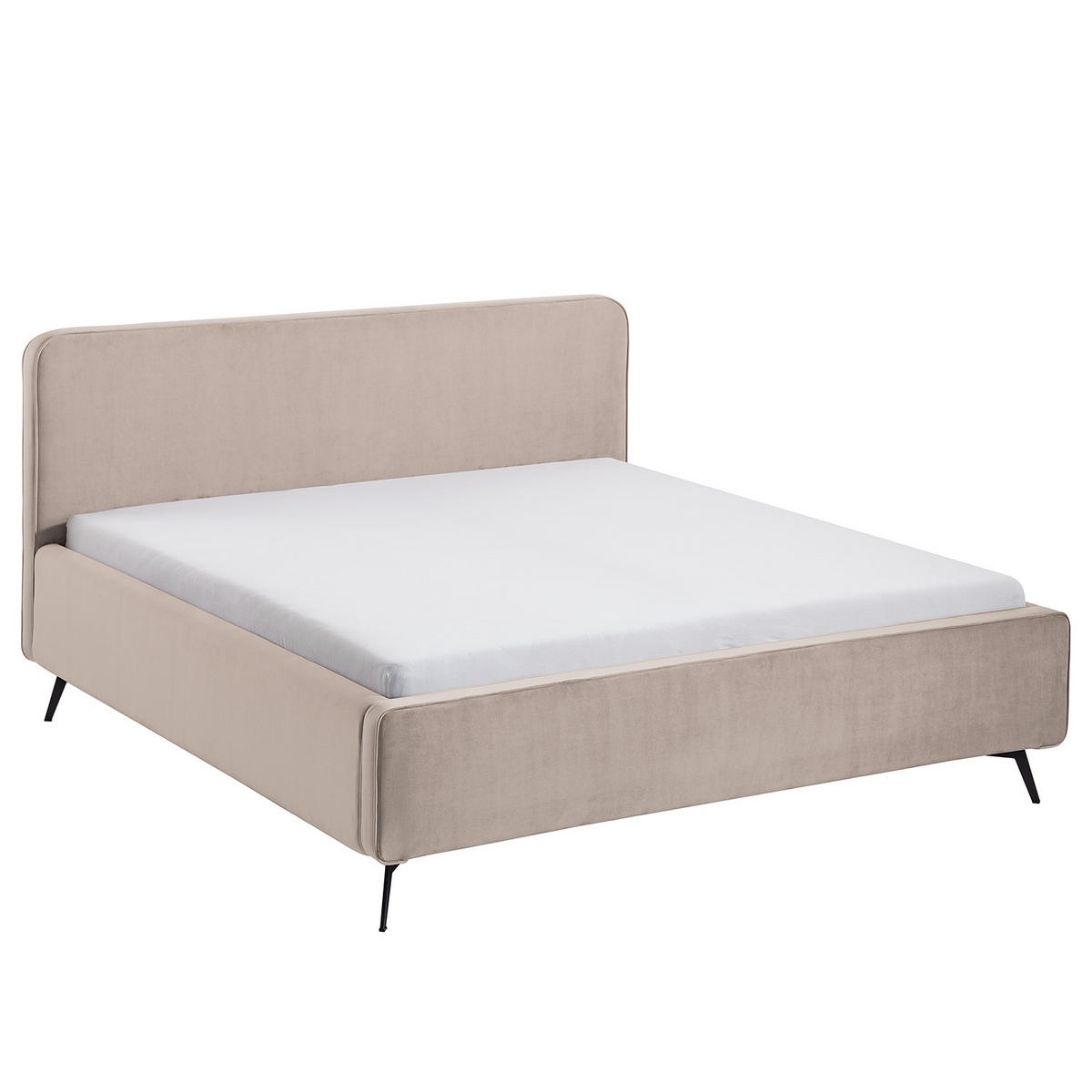 POLSTERBETT - Beige, Textil (200/200cm) - home24