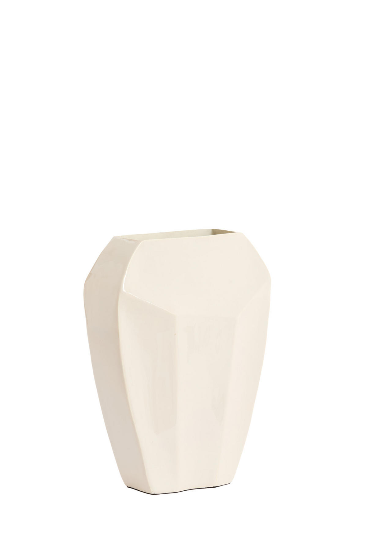 VASE Cordoba Weiß 25/11/34 cm - Creme, Metall (34cm) - Light & Living