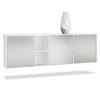 SIDEBOARD Cuba Türen in Hellgrau seidenmatt - Greige, Holzwerkstoff (182/53/35cm) - Vladon