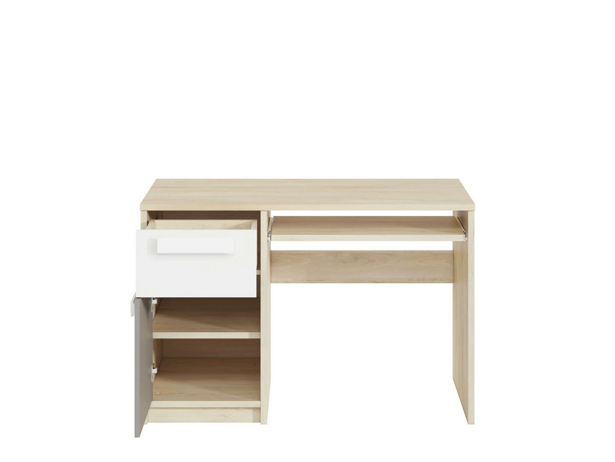 SCHREIBTISCH – DROP 1401 – 55 x 119 cm – Drop – Grau / Eichefarben - Eichefarben/Grau, Holzwerkstoff (55/119/79cm) - hi-markt