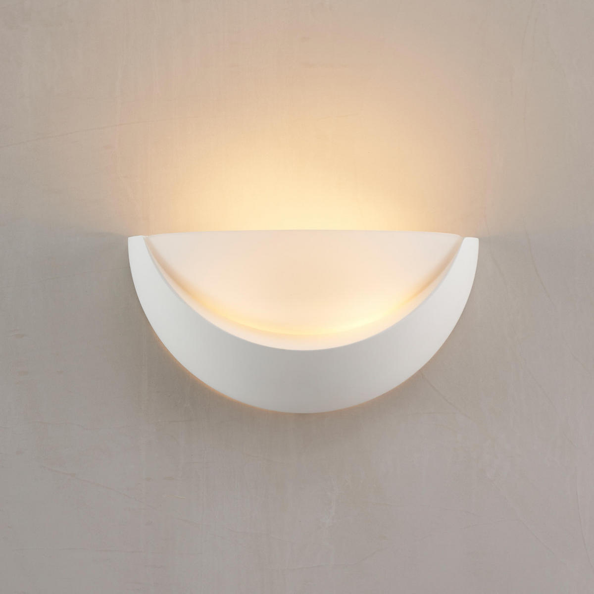 WANDLEUCHTE Gillian, Weiß, 34cm - Weiß, Glas (17/17/34cm) - KOSILUM