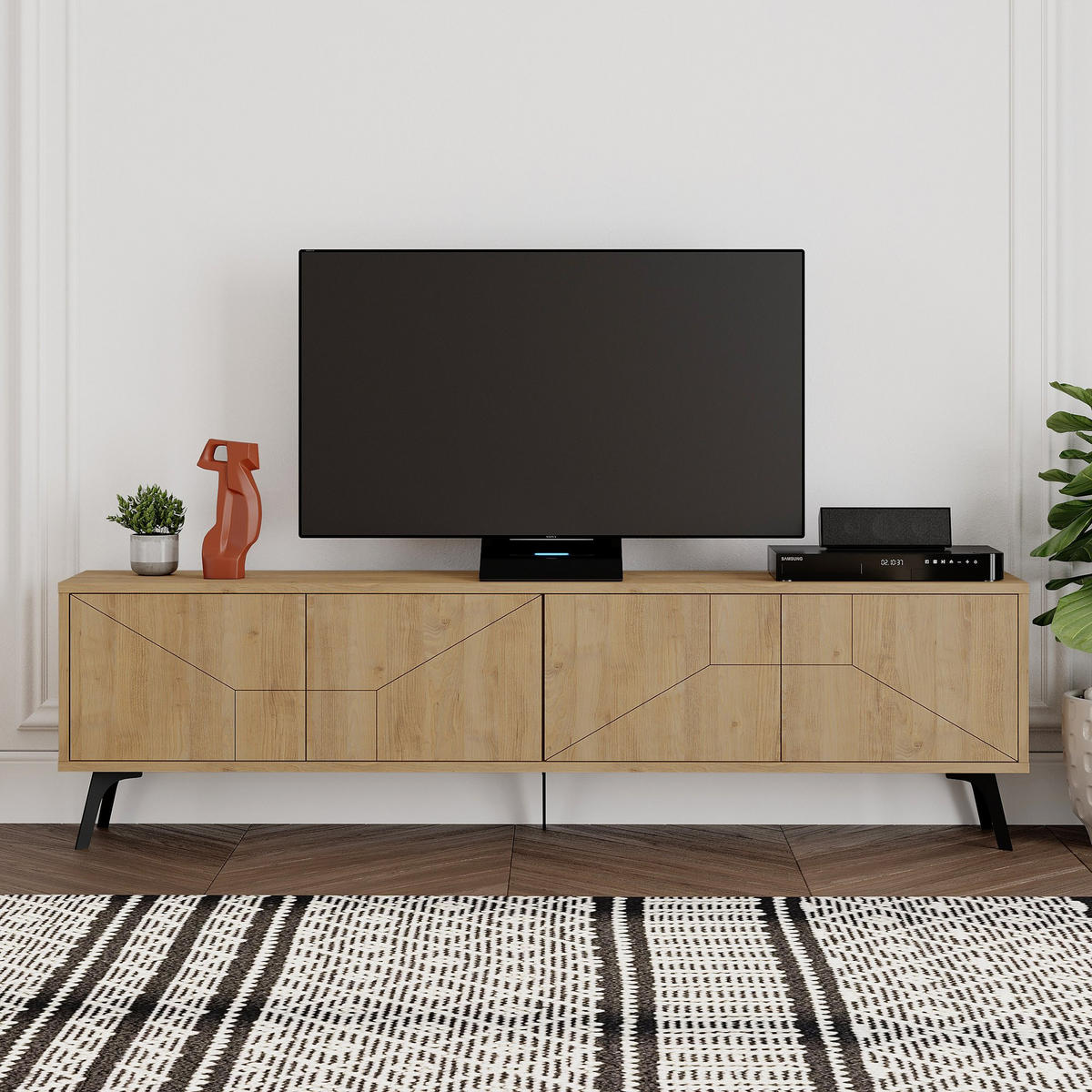 TV-MÖBEL Dune Beige - Beige, Holz (180/50/29cm) - Habitat Garten