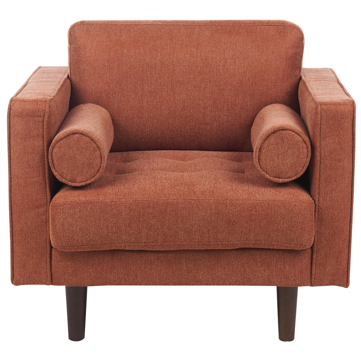 SESSEL goldbraun Nurmo - Dunkelbraun/Braun, Textil (86/78/74cm) - Beliani