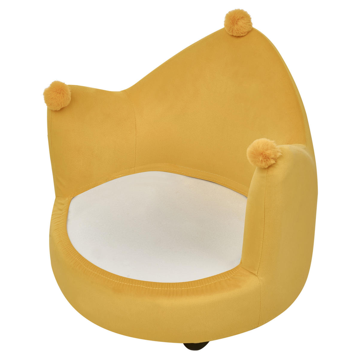 KINDERSESSEL Senfgelb Vega - Gelb/Schwarz, Textil (50/47/44cm) - Beliani