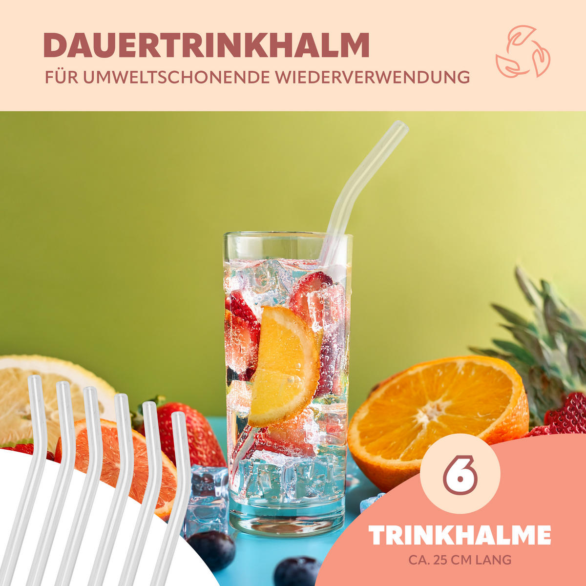 GLAS-TRINKHALME, transparent - Transparent, Glas (0.8/25cm) - bremermann