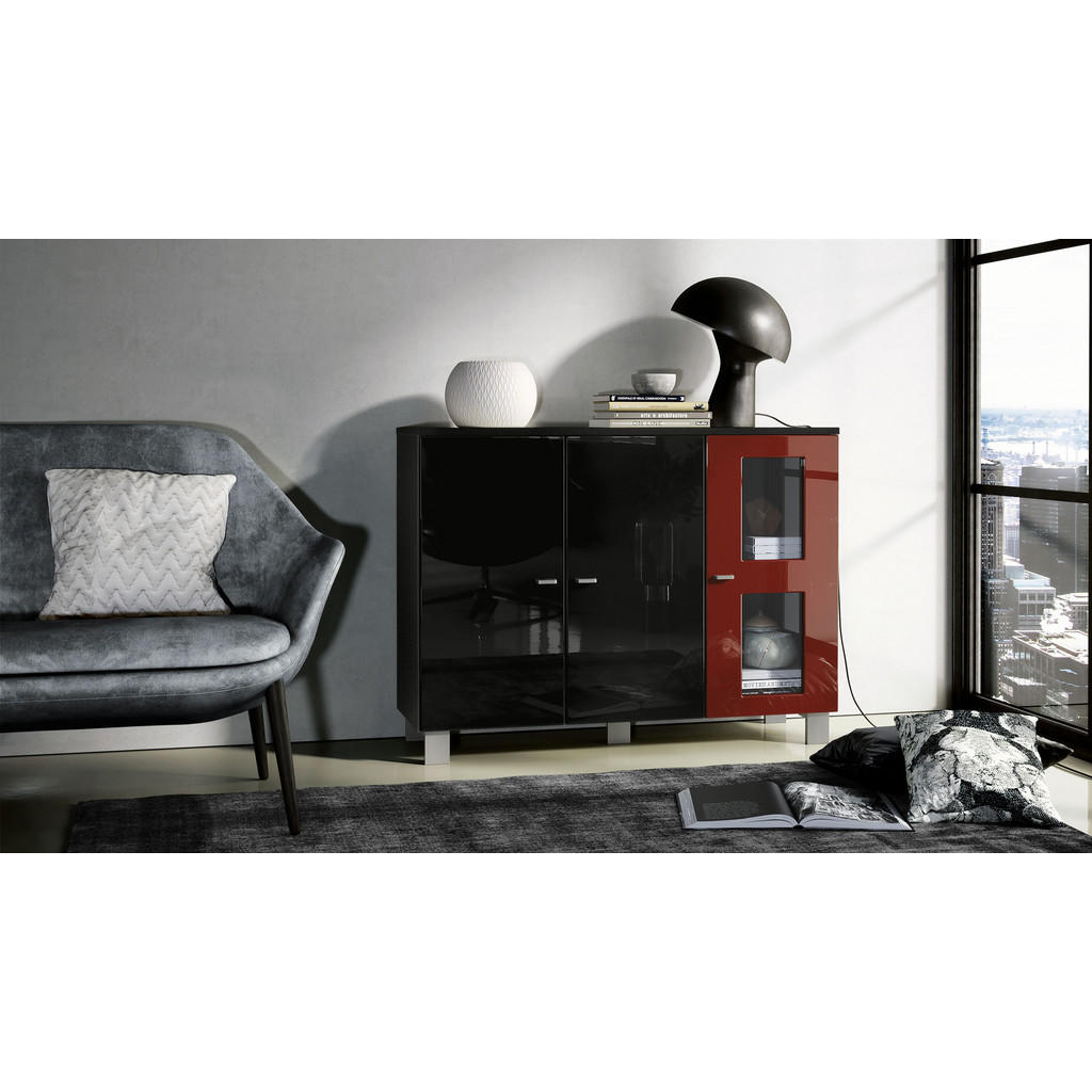 Thumbnail - Vladon Sideboard, Bordeaux, Holzwerkstoff, 107x81x35 cm, Wohnzimmer, Kommoden & Sideboards, Sideboards