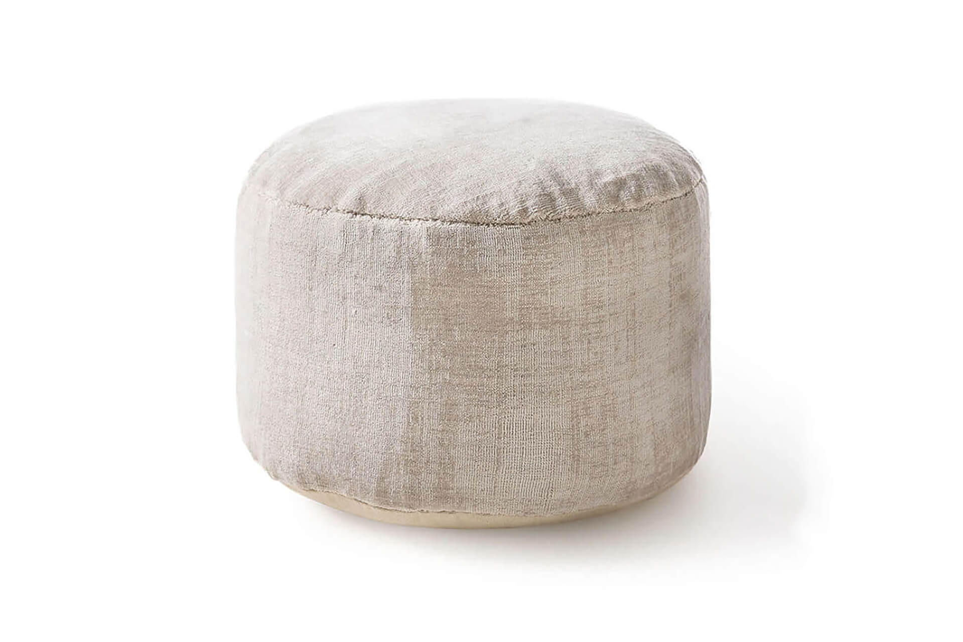 POUF Nova Hellgrau 55x55x30 cm - Grau, Textil (55/30/55cm) - KUNSTLOFT