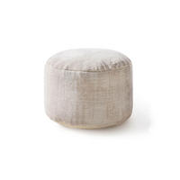 POUF Nova Hellgrau 55x55x30 cm - Grau, Textil (55/30/55cm) - KUNSTLOFT