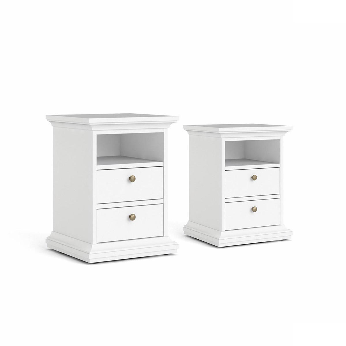 ebuy24 Nachtschrank Weiß 44x59x40 cm