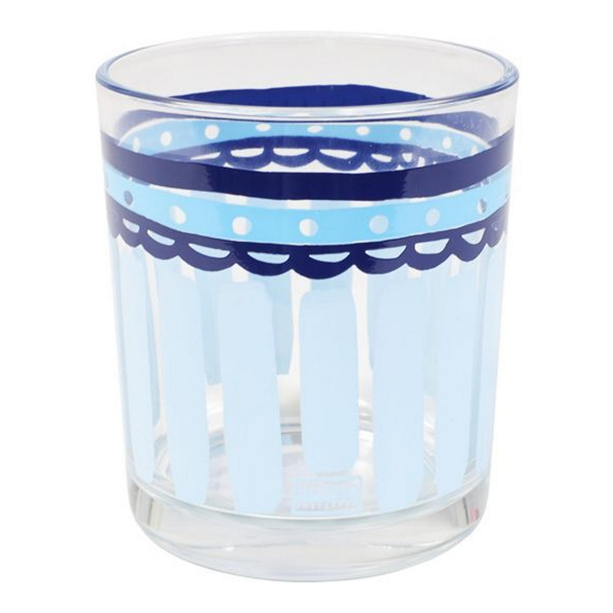 SAFTGLAS Streifen in Blau - 200 ml - Multicolor, Glas (0.2L) - Blond Amsterdam
