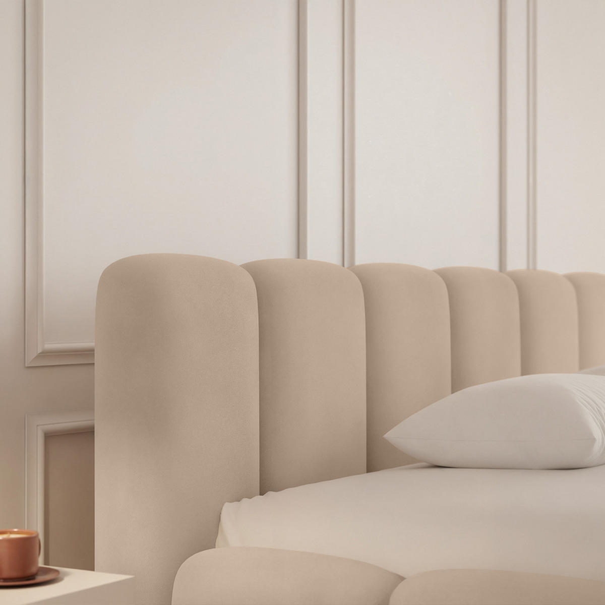 POLSTERBETT KILONIA 180x200 cm, Beige - Beige, Textil (200/180cm) - Fedve