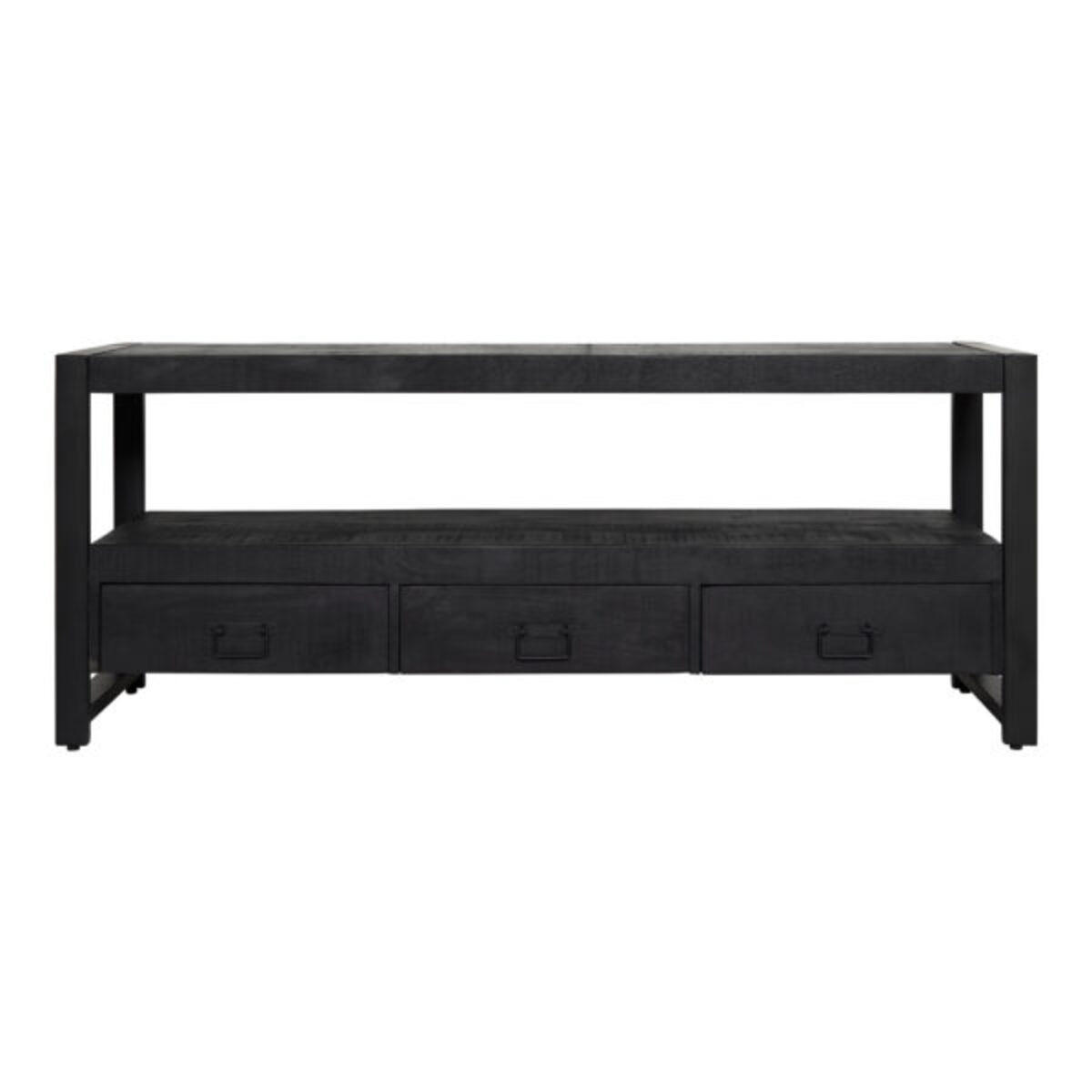 LOWBOARD Zavan Mangoholz 180 cm / 45 cm Schwarz - Schwarz, Holz (180/60/45cm) - Villa Möbel