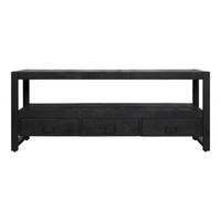 LOWBOARD Zavan Mangoholz 180 cm / 45 cm Schwarz - Schwarz, Holz (180/60/45cm) - Villa Möbel