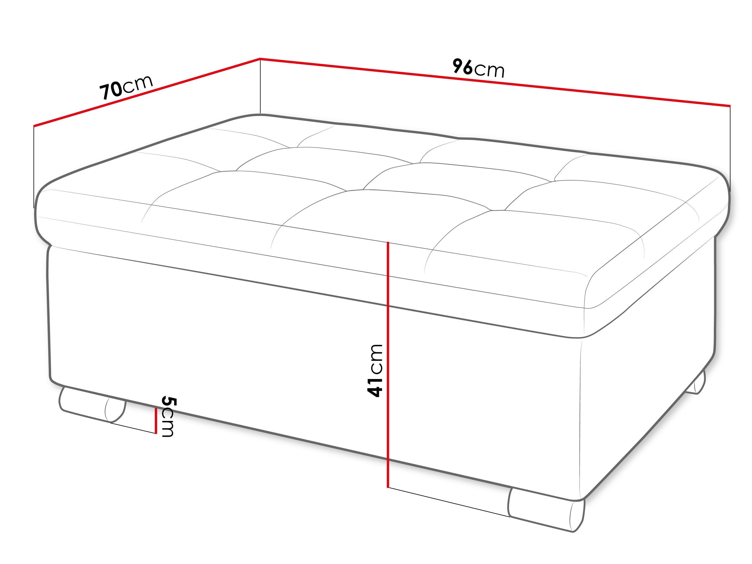 Thumbnail - Mirjan24 Polsterhocker, Hellgrau, Textil, 1-Sitzer, Rechteckig, 96x41x70 cm, Wohnzimmer, Hocker, Sitzhocker
