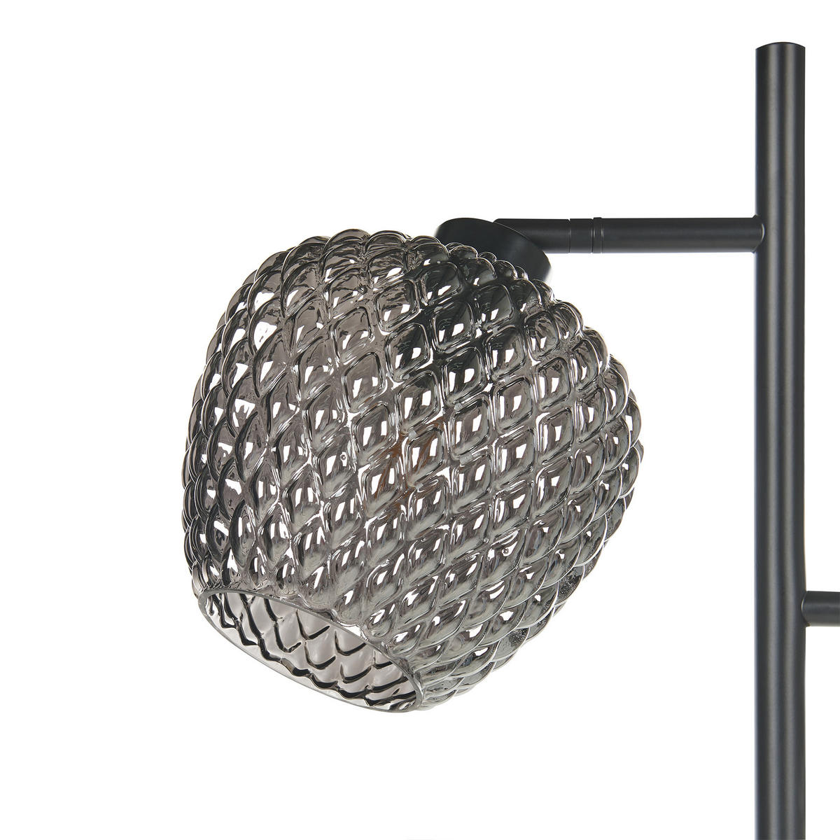 STEHLAMPE Sherry 25/25/161 cm - Schwarz, Glas (25/25/161cm) - Beliani