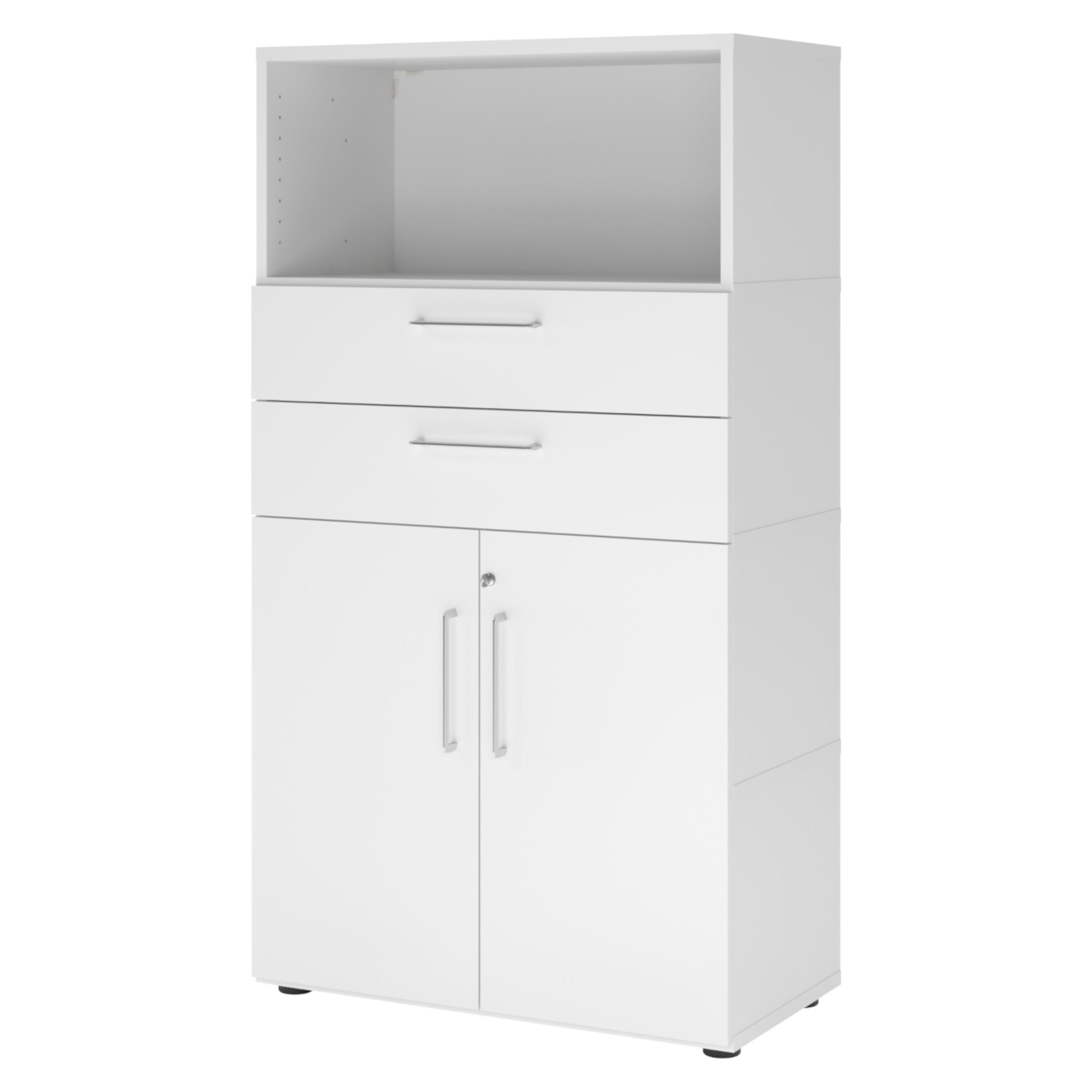 bümö Aktenschrank Weiß 80x145.2x41.7 cm