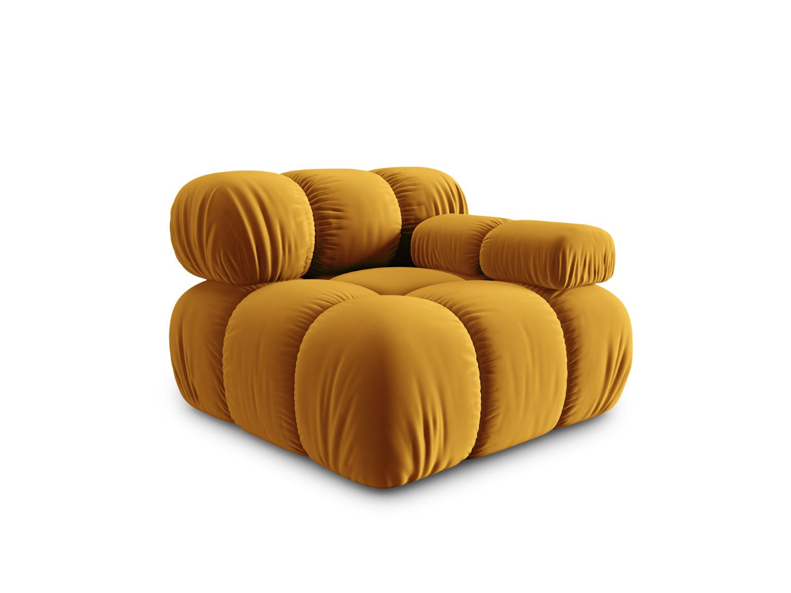 MODUL rechts Bellis aus Samt gelb - Gelb, Textil (94/70/94cm) - Micadoni