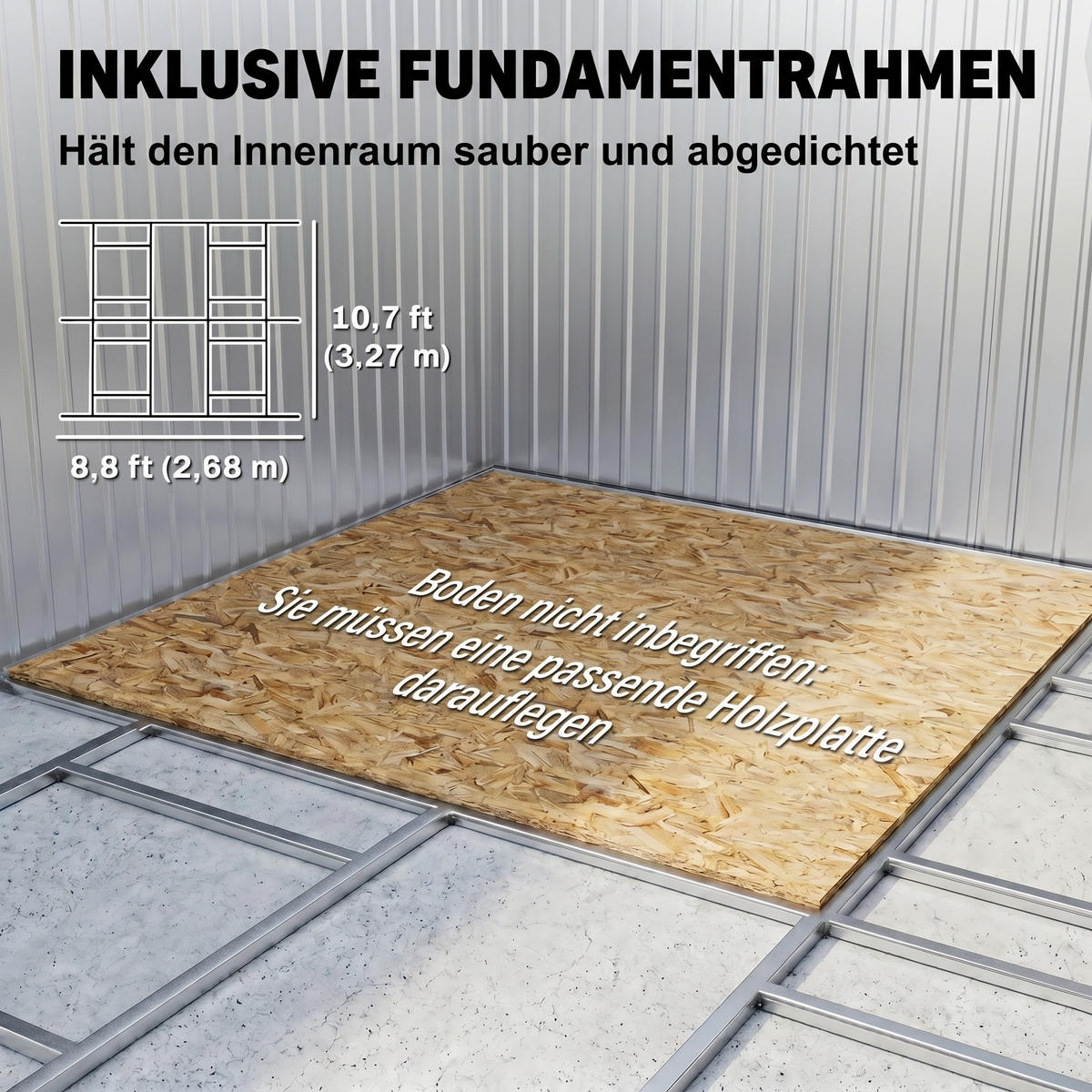 GERÄTESCHUPPEN DE-08085 mit Schiebetüren & Belüftungsfenstern Kohlegrau - Dunkelgrau, Metall (386/200/340cm) - ComfortXL