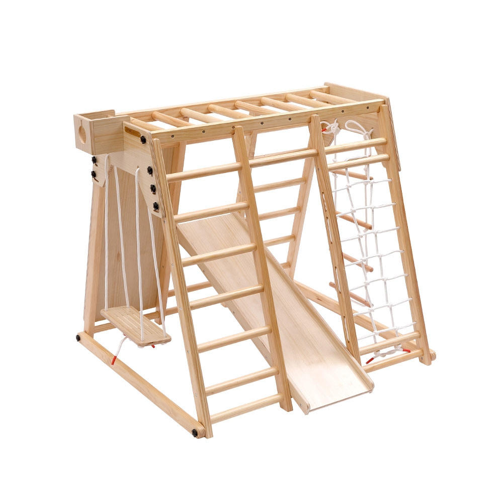 KLETTERGERÜST LIO - Naturfarben, Holz (112/121/121cm) - Home Deluxe