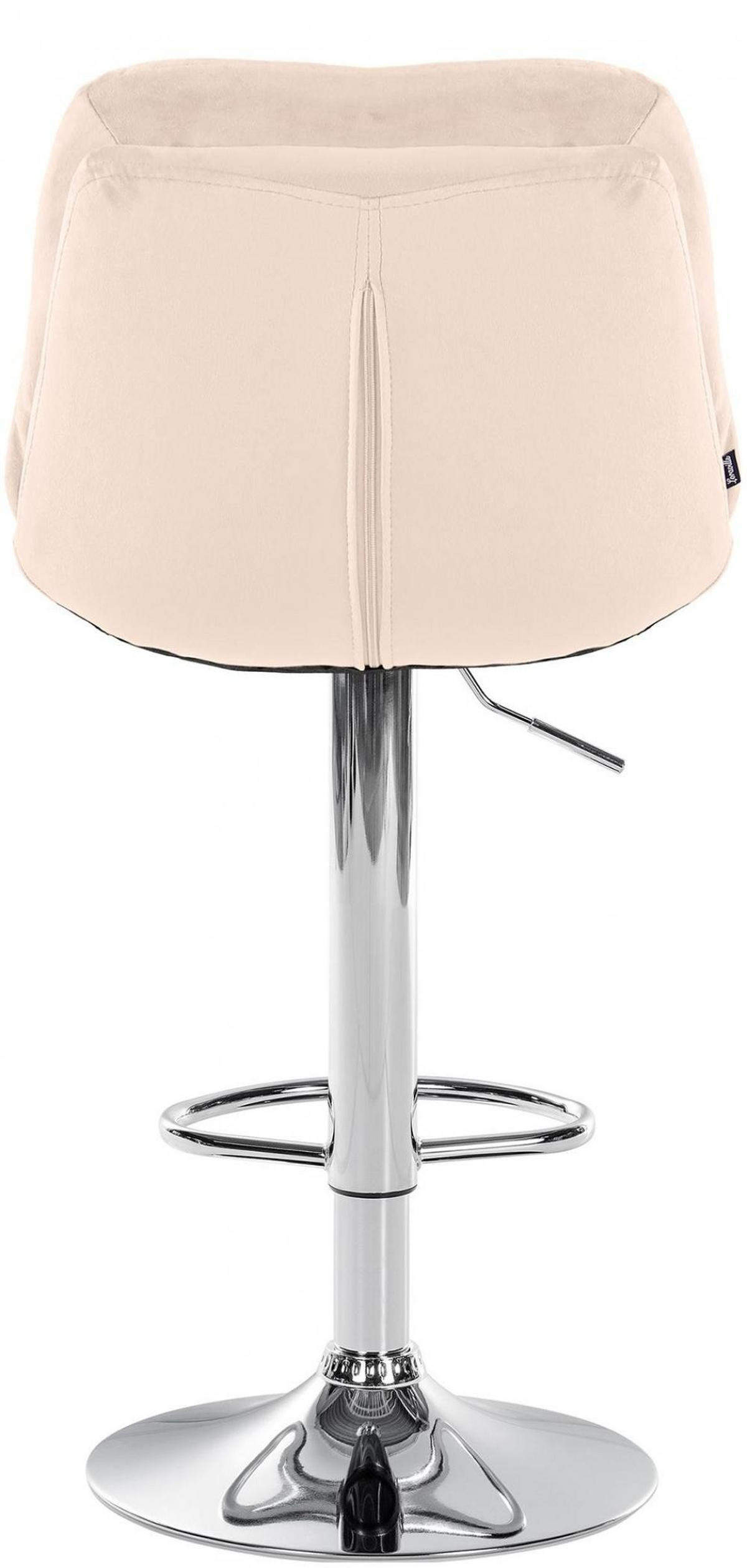 BARHOCKER Samt creme - Creme/Schwarz, Textil (46/94/54cm) - CLP