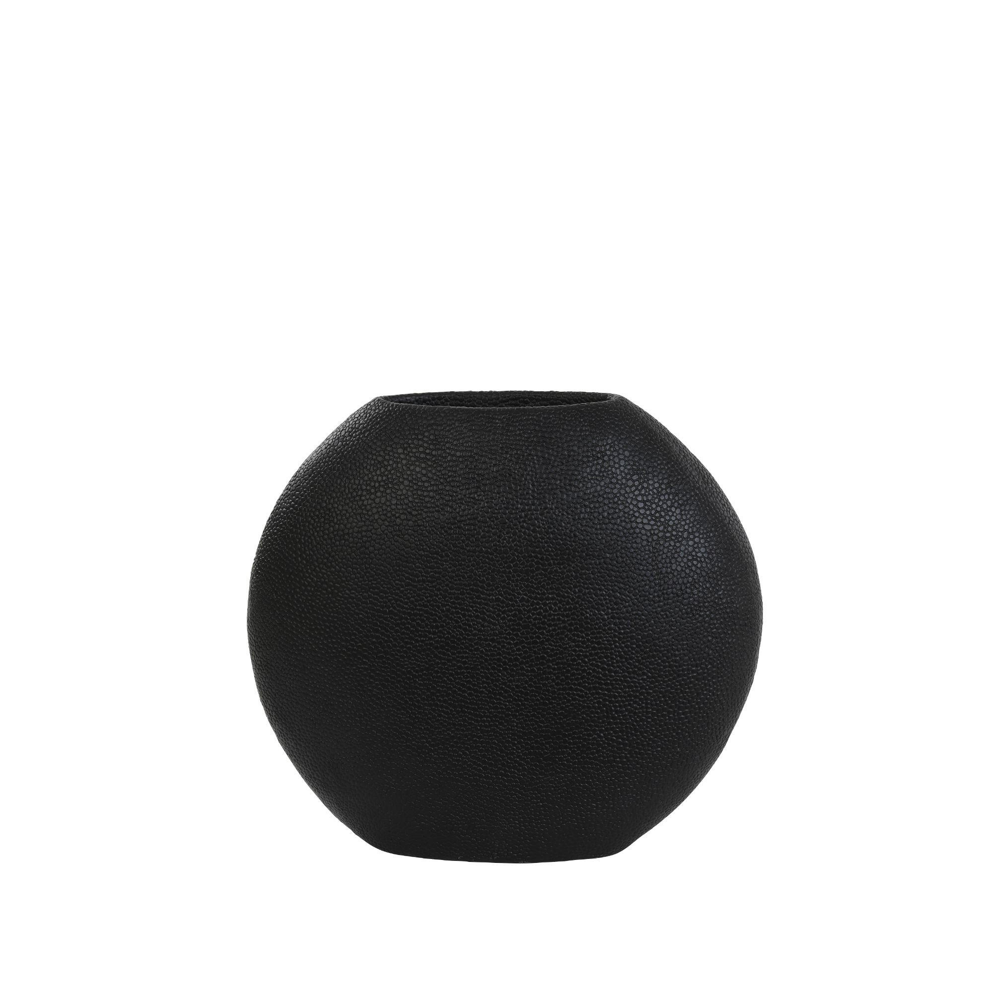 VASE Rayskin Schwarz 40/14/36 cm - Schwarz, Kunststoff (36cm) - Light & Living