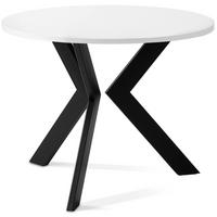 COUCHTISCH LARDA Kaffeetisch - Weiß, Holzwerkstoff/Metall (65/65/51cm) - KONSIMO®