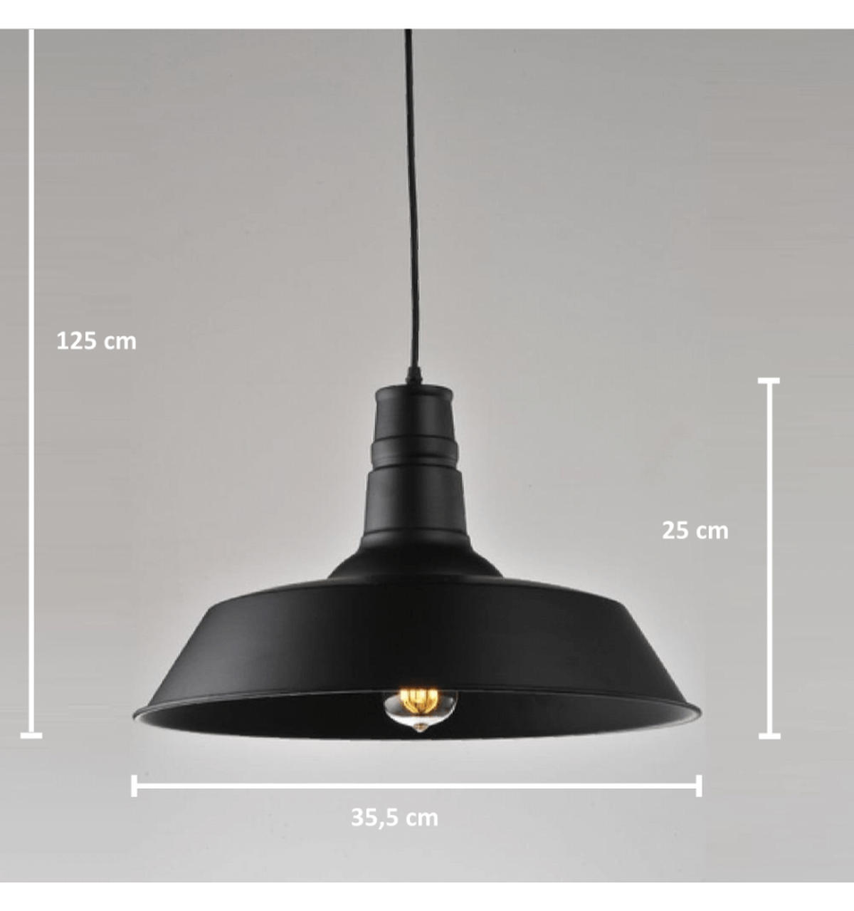 HÄNGELEUCHTE Xena, Schwarz, 25cm - Schwarz, Metall (25/36/25cm) - KOSILUM