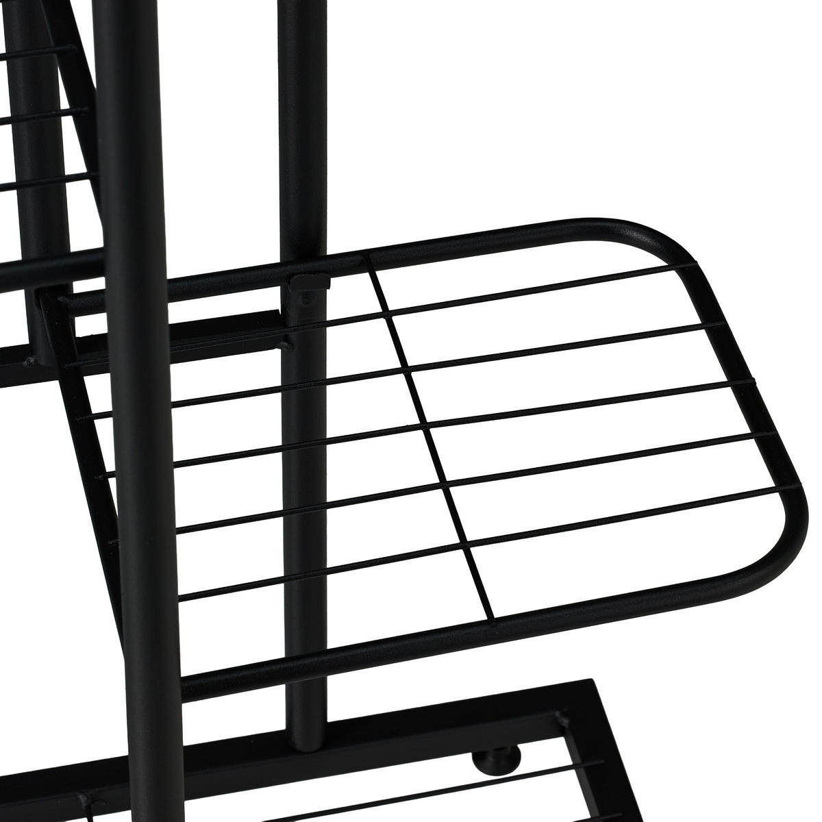 BLUMENREGAL - Schwarz, Metall (45/142/22cm) - Relaxdays