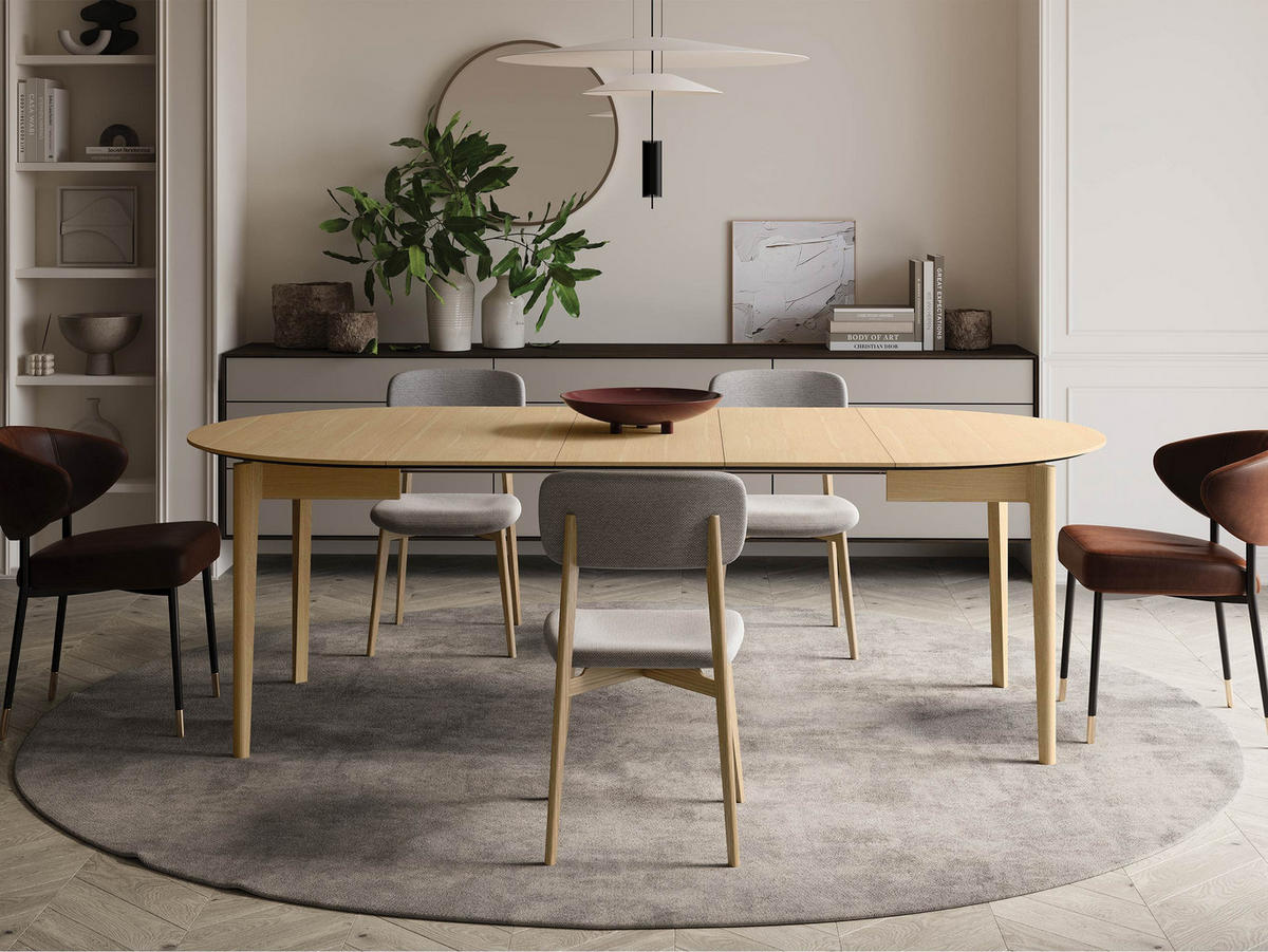 ESSTISCH ausziehbar Plot PT04 - Eichefarben, Holz/Holzwerkstoff (120/120/77cm) - MIRJAN24