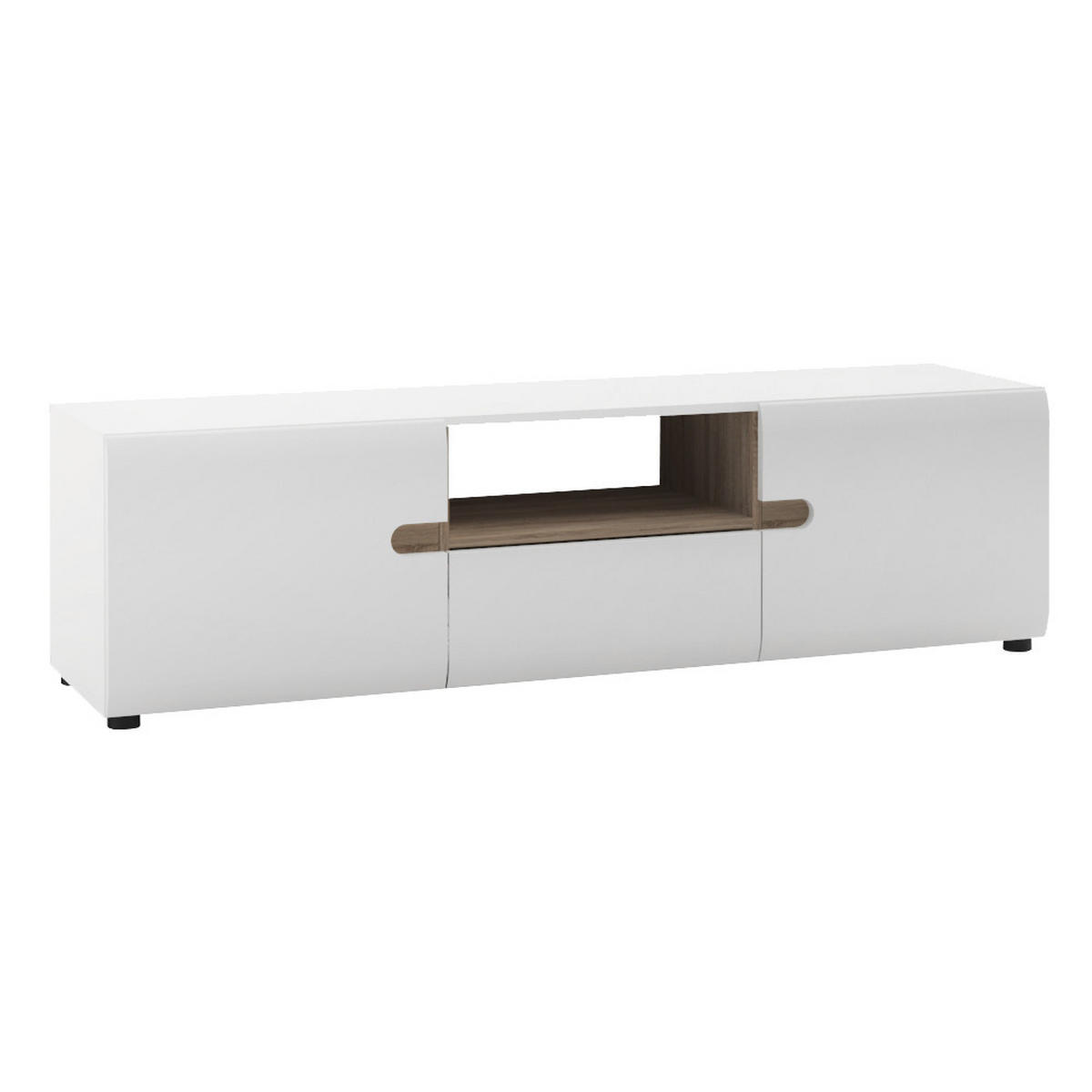 WOHNZIMMER-SET 3-TLG. Legnica-129 - Weiß, Holzwerkstoff (243/195/42cm) - Lomado