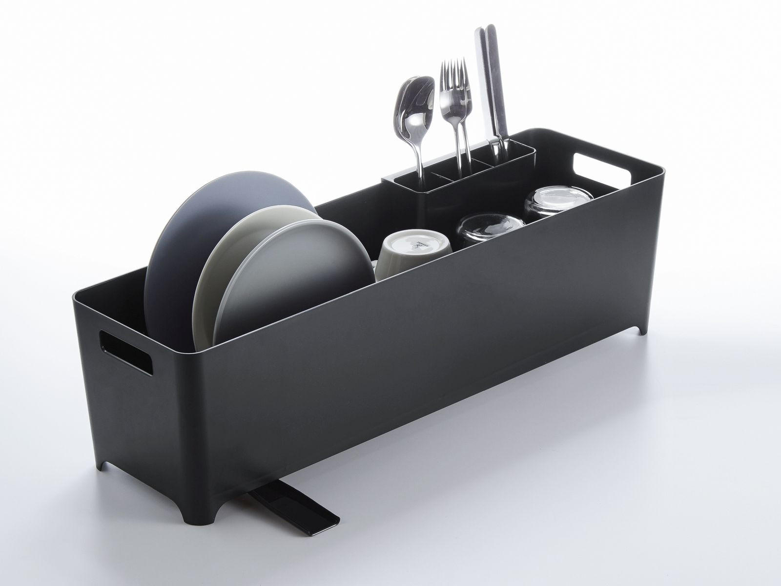 Thumbnail - Yamazaki Geschirr-Abtropfgestell, Schwarz, Kunststoff, 16x16x55 cm, Kochen, Küchenhelfer, Sonstige Küchenhelfer