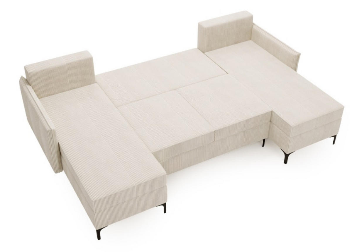 ECKSOFA Beige LEA U-Form - Beige, Textil (281/168cm) - Sepro Meble
