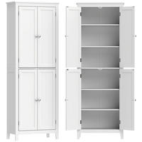 BADEZIMMERSCHRANK MDF Metall Weiß - Weiß, Holzwerkstoff/Metall (30/170/60cm) - HOMCOM