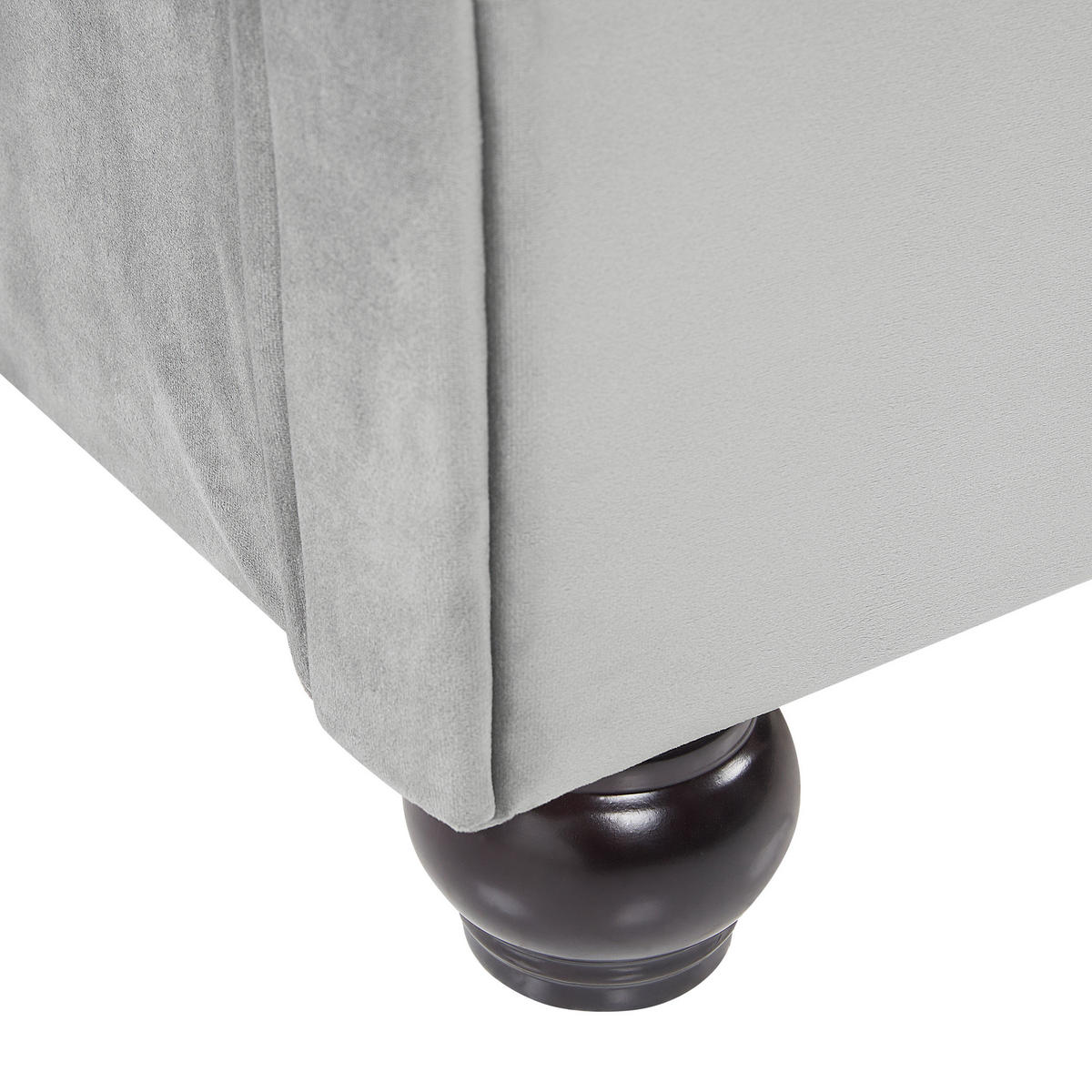 POLSTERBETT 180/200cm Hellgrau Avallon - Hellgrau, Textil (180/200cm) - Beliani