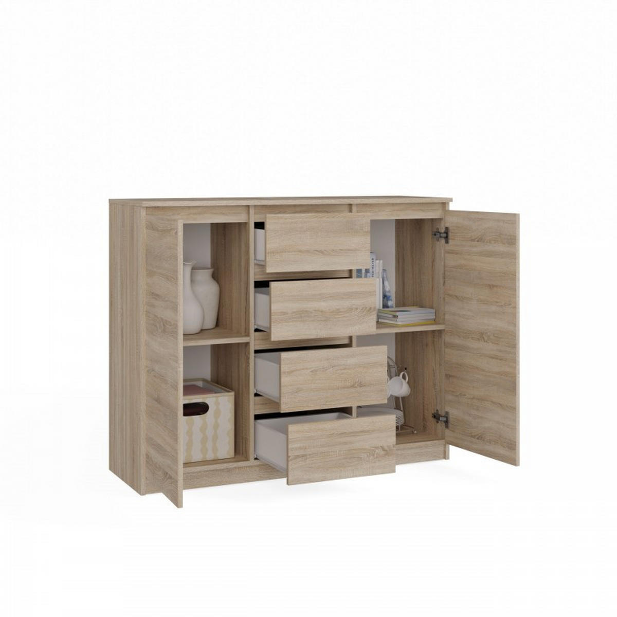 KOMMODE Sonoma Eiche 120/97/40 - Sonoma Eiche, Holzwerkstoff (120/97/40cm) - RAUMHIRSCH FURNITURE