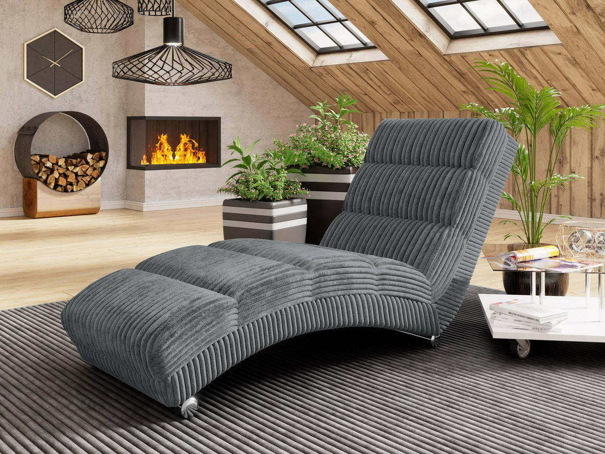 RELAXLIEGE Holiday Cord Bis - Chromfarben/Grau, Holz/Textil (62/84/180cm) - MIRJAN24