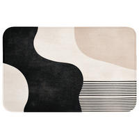 WC-VORLEGER Abstrakt - Japandi - Beige - Modern Toilettenteppich 80x50 cm - Beige, Kunststoff/Textil (80/1cm) - OnlyWow