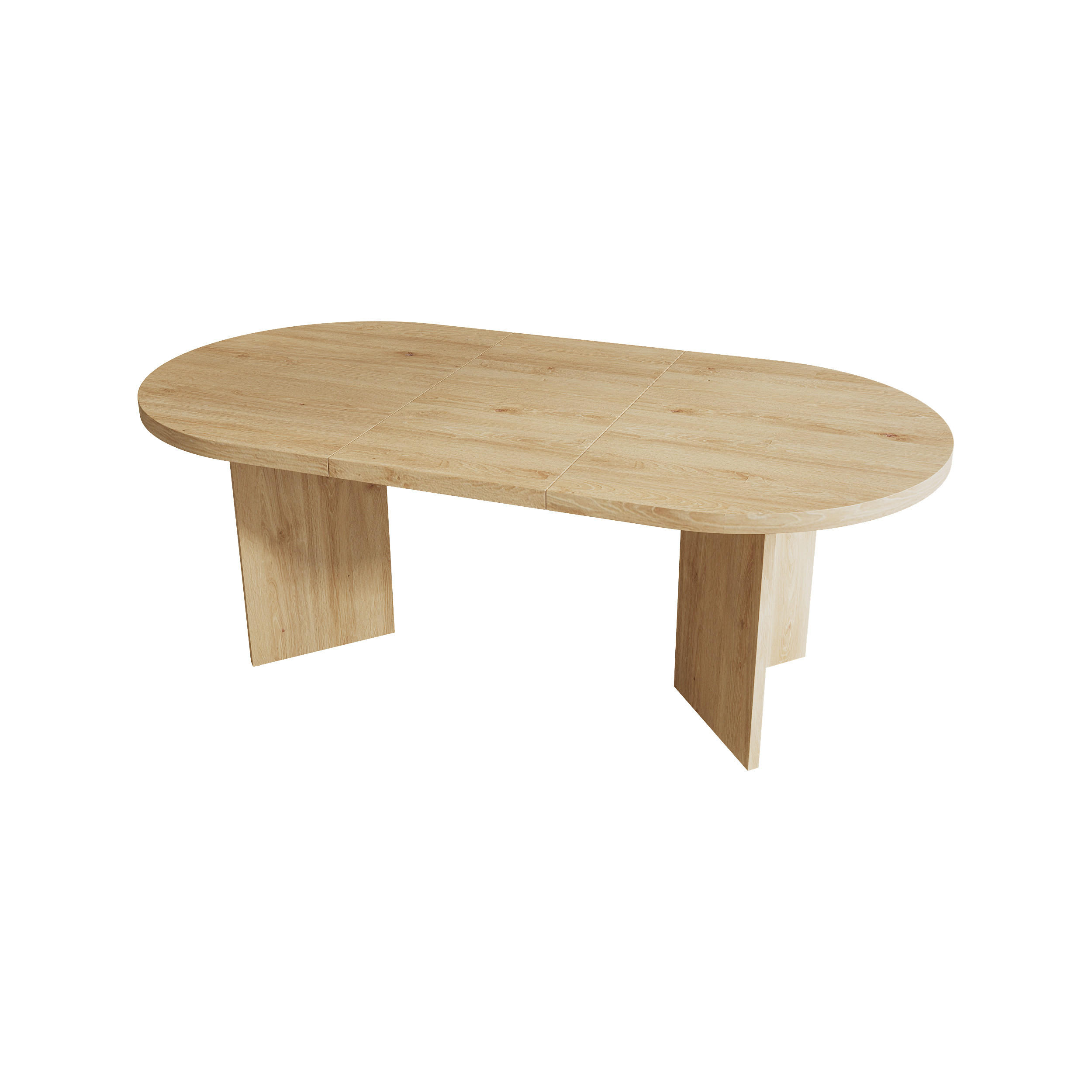 ESSTISCH 160/80 cm mit abgerundeten Ecken DE-39840 Eichenfarbe - Eichefarben, Holzwerkstoff (80/160/75cm) - ComfortXL
