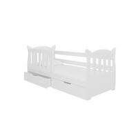 KINDERBETT Lena Kiefer weiß / weiß 91 / 165 / 75cm - Weiß, Holz/Holzwerkstoff (80/160cm) - Feldmann-Wohnen