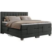 BOXBETT ELEKTRO 180/200 Dunkelgrau Struktur - H3 - Dunkelgrau, Holz/Textil (180/200cm) - MKS