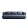 SOFA Jenny aus Chenille-Stoff dunkelblau 4 Sitzplätze - Dunkelblau, Textil (226/73/90cm) - Micadoni