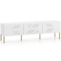 TV-MÖBEL NEBRO,Weiß - Goldfarben/Weiß, Holzwerkstoff (170/50/37cm) - KONSIMO®