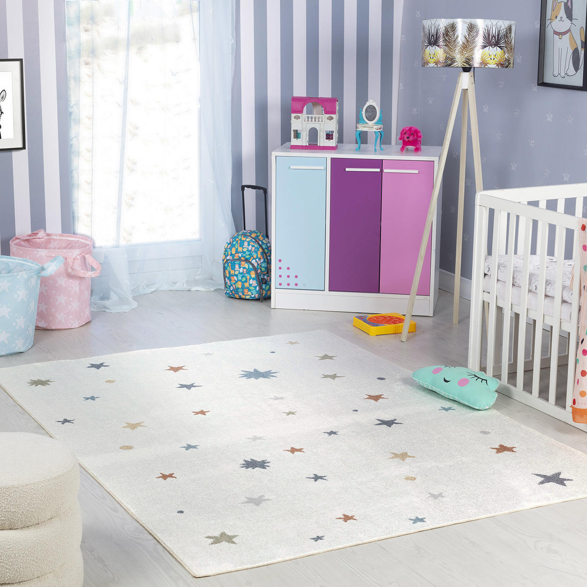 KINDERTEPPICH Maschinenwaschbar 120x170 cm Mehrfarbig - Multicolor, Textil (140/200cm)